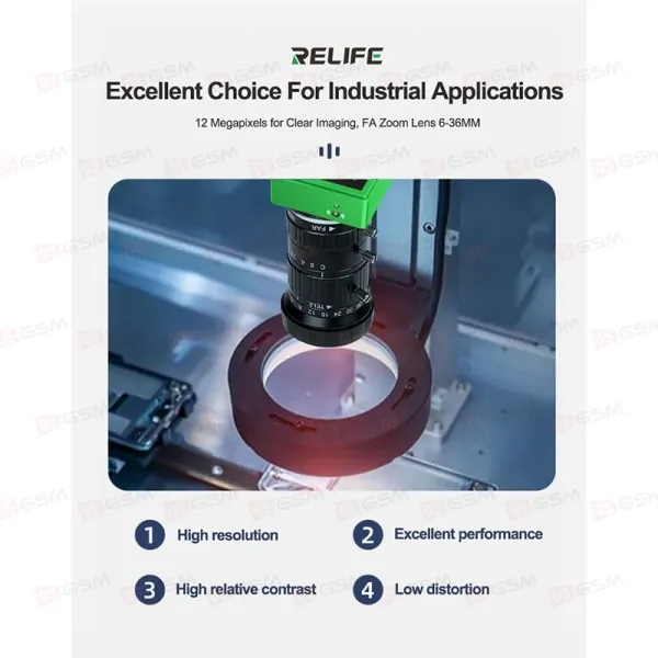 Линза-Объектив на камеру Relife MB1 с оптическим зумом (6-36mm; 12MP; F2.8-C; C-Mount) фото в интернет-магазине 05gsm.ru