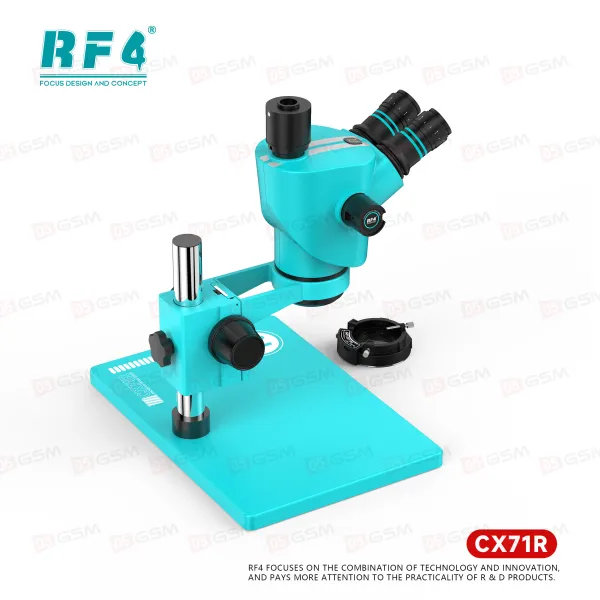 Микроскоп тринокулярный RF4 RF-CX71R (Бирюзовый) фото в интернет-магазине 05gsm.ru