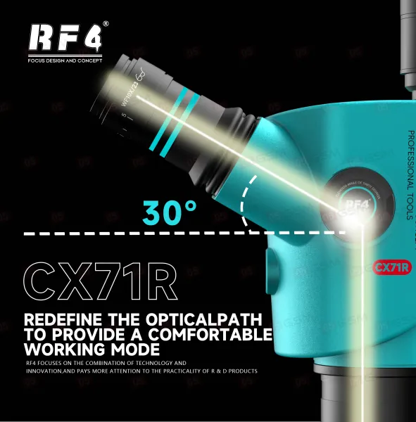 Микроскоп тринокулярный RF4 RF-CX71R (Бирюзовый) фото в интернет-магазине 05gsm.ru