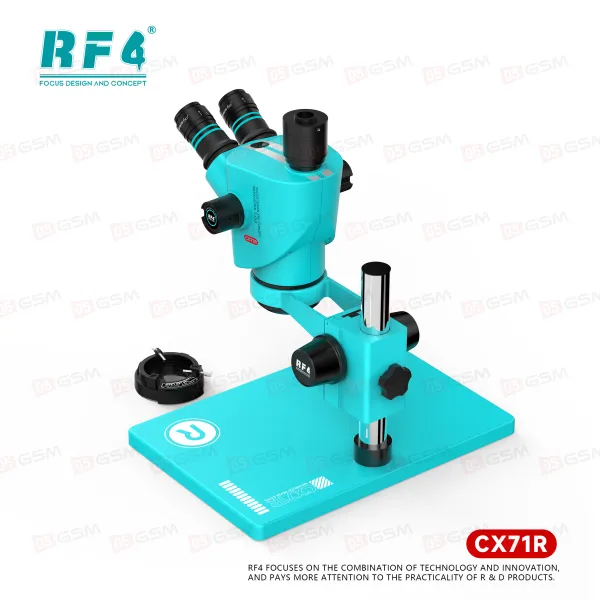 Микроскоп тринокулярный RF4 RF-CX71R (Бирюзовый) фото в интернет-магазине 05gsm.ru