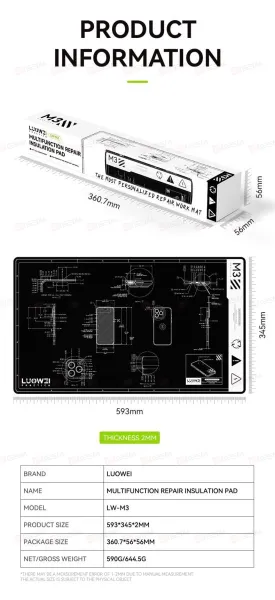 Рабочий стол мастера Luowei LW-M3 (593x345x2 мм) фото в интернет-магазине 05gsm.ru
