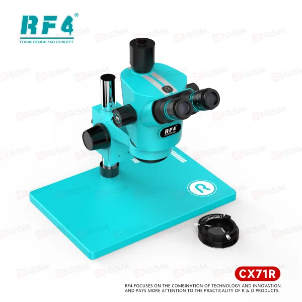 Микроскоп тринокулярный RF4 RF-CX71R (Бирюзовый) фото в интернет-магазине 05gsm.ru